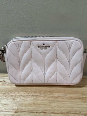 kate spade EUC Pale Pink Quilted Leather Crossbody Bag